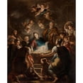 thumbnail image 3 of Circle of Paolo de' Matteis 12x14 Black Modern Framed Museum Art Print Titled - The Adoration of the Shepherds, 3 of 5