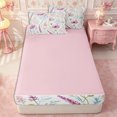 thumbnail image 4 of Manfei Hippie Paisley Floral Zipper Twin Comforter Sets with Fitted Sheet and 2 Pillowcases,Bohemian Botanical Zipper Bedding Set,Reversible, 4 of 7