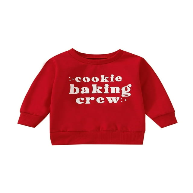 PENGXIANG Christmas Kids Sweatshirt Letter Long Sleeve Pullover T-shirts