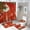 Christmas Holly Berry, variant on 4 Pcs Christmas Wood Grain Shower Curtains Sets with Non-Slip Rug Toilet Lid Cover and Bath Mat Shower Curtain, Durable Waterproof Xmas Hanging Decoration Bathroom Shower Curtain Decor, 71" x 71"
