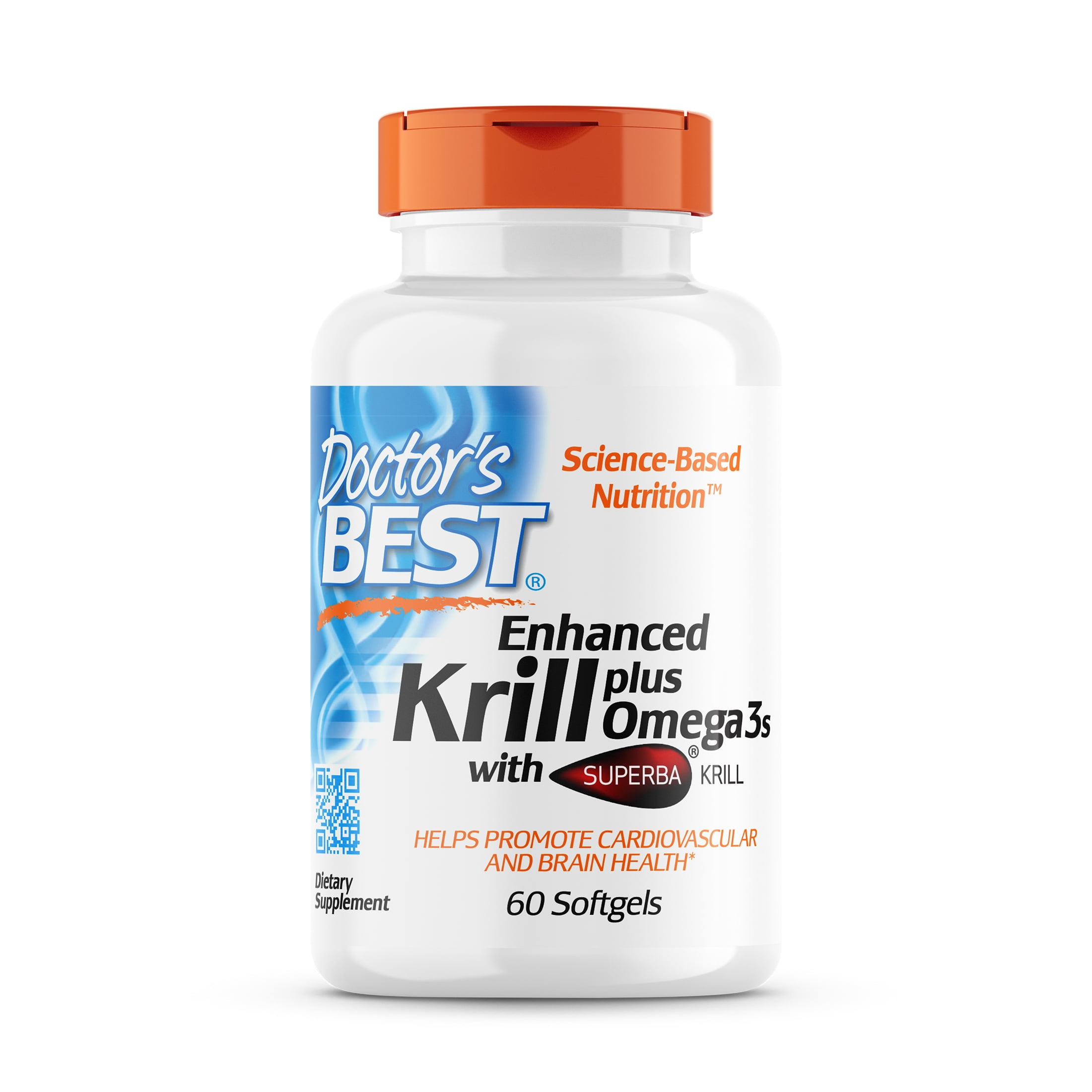 Doctor's Best Enhanced Krill Plus Omega-3 Softgels, 60 Ct