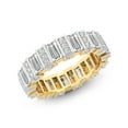 thumbnail image 3 of Baguette & Round Shape Lab Grown Diamond Jordan Eternity Ring For Women | 5 Carat IGI Certified 14K Yellow Gold | FG-VS Quality Friendly Diamonds Eternity Ring Size 6, 3 of 4