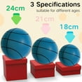 thumbnail image 3 of MODANU Silent Basketball, 9.45" Quiet Basketball Indoor, Foam Indoor Dribbling Training Ball, Uncoated High-Density, Blue, 3 of 6