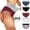 Purple, variant on Viluyesy Women's Cotton Brief 5-Pack, Cotton Breathable High Waist Plus Size Stretch Comfy Panties Red 2XL