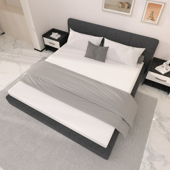 CL.HPAHKL 5 Inch King Size Mattress in a Box, Gel Memory Foam Mattress Medium-Firm Mattresses with Removable Ultra-Soft Cover, CertiPUR-US Certified, Pressure Relief, Fiberglass Free