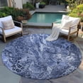 thumbnail image 6 of Addison Rugs Chantille Indoor/Outdoor Transitional Abstract Navy Washable Round Rug, 8' x 8', 6 of 6