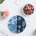 thumbnail image 4 of FMSHPON Merry Christmas Snowflake Set of 8 Round Coaster for Drinks, Absorbent Ceramic Stone Coasters Cup Mat with Cork Base for Home Kitchen Room Coffee Table Bar Decor, 4 of 6