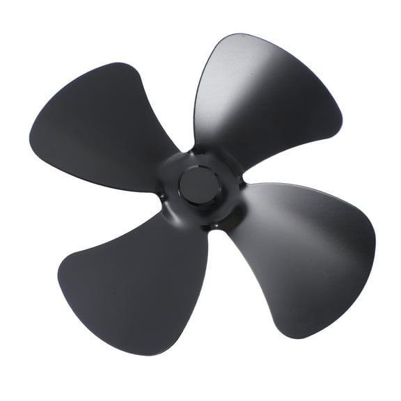 Silent Heat Powered Stove Fan Blades with 4Aluminum Alloy Blades for Fireplace Use Black