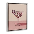 thumbnail image 2 of Stupell Industries Contemporary Rosy Hued Disco Drink Gray Floating Frame Canvas Art, 17 x 21, by Arlington Prints, 2 of 7