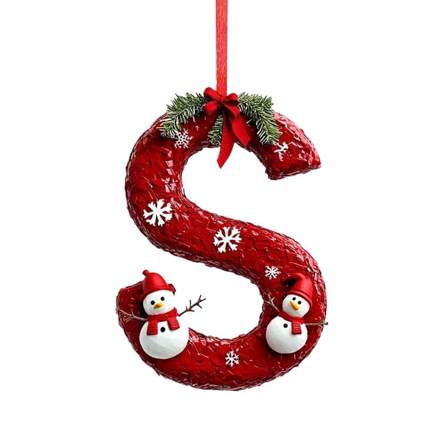Decoraciones Del Árbol de Navidad Decoración Del Árbol de Navidad de 26 Letras Colgante Ornamentos Del Árbol de Navidad Ornamentos de Navidad Personalizados Decoración de Navidad Decoración Colgante D
