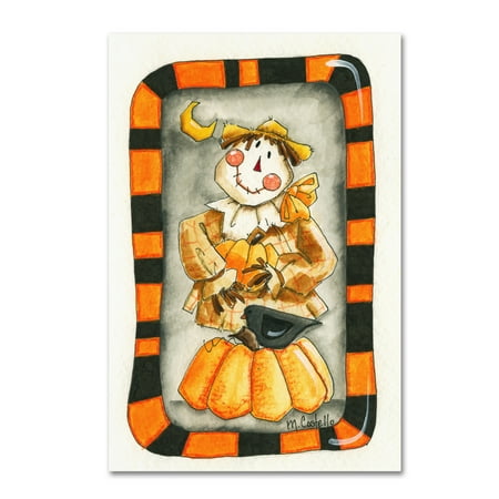 Trademark Fine Art 'Halloween Scarecrow and Friends LG' Canvas Art by Maureen Lisa Costello