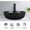 thumbnail image 6 of ELECWISH Bathroom Sink and Faucet Combo Artistic Porcelain Ceramic Vessel Sink Basin Washing Bowl Set, Cabinet Countertop Sink with Chorme Faucet Pop-up Drain and Water Pipe Lavatory, 6 of 11