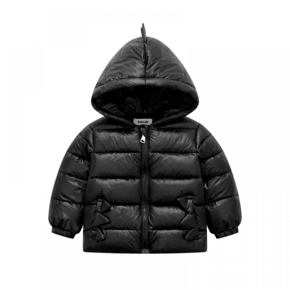 Baby Girls Winter Coat Kids Girls' Boys' Hooded Down Coats Winter Warm Jacket Solid Puffers Outerwear 4-14 Years