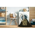 thumbnail image 2 of Ahgly Company Machine Washable Indoor Round Transitional Midnight Gray Area Rugs, 4' Round, 2 of 7