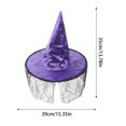 thumbnail image 3 of Decoración de Halloween Decoraciones de Halloween Sombrero de Halloween Accesorios de decoración de mago de bruja Sombrero puntiagudo no tejido Atmósfera Vestir bruja(Buy 2 Get 1 Free), 3 of 7