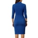 thumbnail image 3 of Vestido de tubo con cremallera y cuello de INSPIRE CHIC para mujer L azul real, 3 of 6