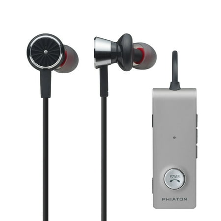 UPC: 0884481001295 | Phiaton BT 220 NC Wireless Headphones with Inline Mic and Shirt Clip. Bluetooth Active Noise Cancelling Earphones