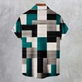 thumbnail image 4 of Tdoqot Mens Shirts- Fashion Summer Short Sleeve Casual Button Down Shirt Mint Green Size 3XL, 4 of 4