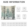 thumbnail image 5 of QZHH  Happy Winter Merry Christmas Snow Pine Decorative Throw Pillow Cover Cushion Case for Outdoor Home Sofa Light Green, 5 of 5