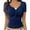 Blue, variant on Tube Tops for Women Yoga T-Shirts for Women Spring and Summer Wind Spicy Solid Color Body Hugging Lace Spliced V Neck Short Sleeve Top for Women Tie Dye Summer T-Shirt M
