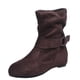 thumbnail image 2 of Retro Mujer Vintage Hebilla lisa Cremallera Casual Altura interior Tacones bajos Cremallera Otoño Invierno Botas cortas Zapatos de punta redonda Wmkox8yii shkj362, 2 of 8