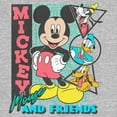 thumbnail image 2 of Men's Mickey & Friends Retro Shapes Group Pull Over Hoodie Athletic Heather Large, 2 of 4