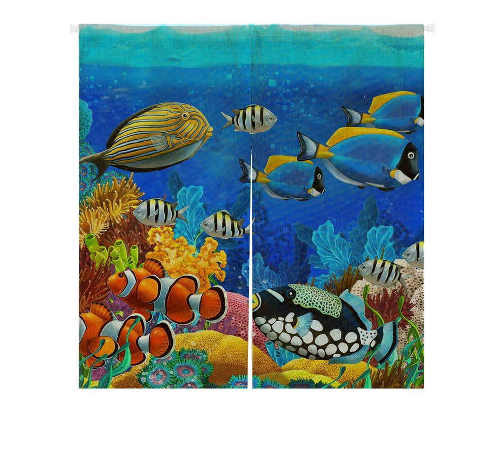 GCKG Sea Seabed Fish Corals Underwater Ocean Tropical Fish Doorway ...