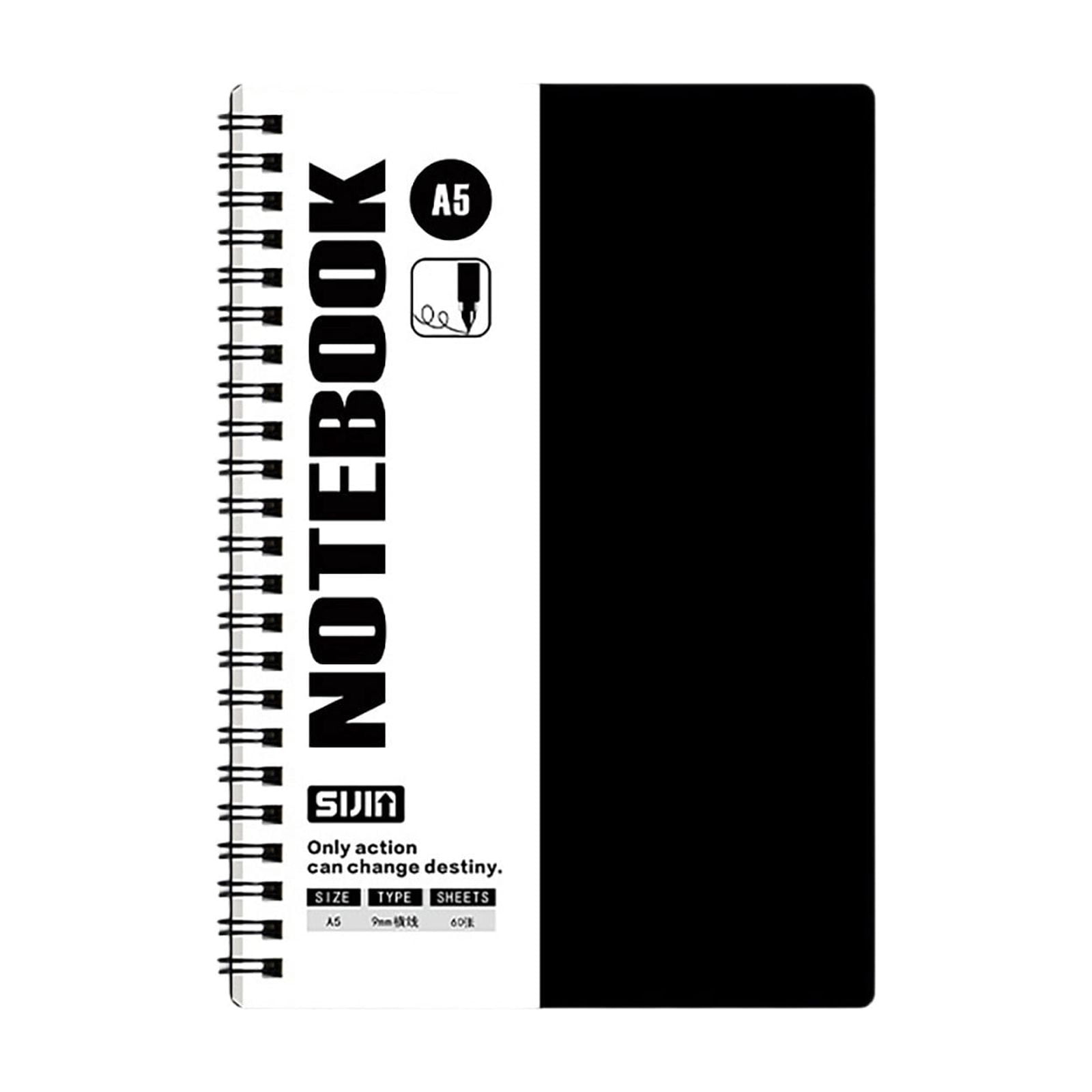 A5 Notebook Thick Lined Journal Notepad with Vintage Style Cover Portable Writing Diary for Study Office Meeting Planning Notes and Daily Recording