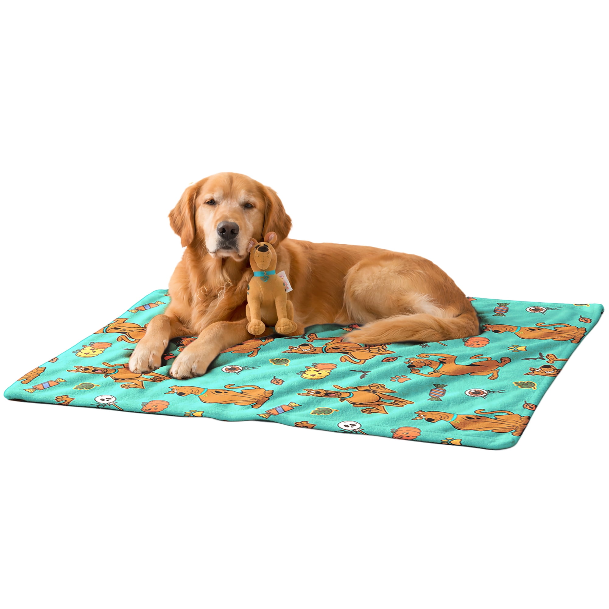 Scooby-Doo Halloween Dog Fleece Throw and Squeaky Hugger Toy, 2 Piece Set