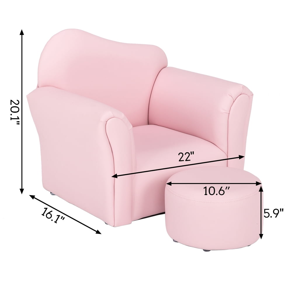Kepooman Children Single Sofa Bent Back Modern Accent Fabric Chair Single Sofa Comfy Upholstered Arm Chair Living Room Furniture, Pink Kepooman Children Single Sofa Bent Back Modern Accent Fabric Chair Single Sofa Comfy Upholstered Arm Chair Living Room Furniture, Pink