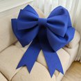 thumbnail image 4 of Farfi Christmas Big Bow Decoration Wedding Large Bow Ornament for Holiday Tree Wreath Porch Window Door Decor (Blue, 75cm), 4 of 6