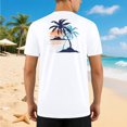 thumbnail image 2 of FINALGANG Mens Casual Print Fishing T Shirt Short Sleeve Crewneck Quick Dry Performance Athletic Tee For Beach Summer Daily Wear White XXXL, 2 of 3
