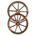thumbnail image 4 of Trademark Innovations Decorative Vintage 17.7" Wood Garden Wagon Wheel With Steel Rim (Set of 2), 4 of 7