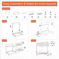 thumbnail image 6 of 2 Pack Under Sink Organizers and StoragePull Out Cabinet Organizer 2-Tier Sliding Out Kitchen Basket Sink Shelf Cabinet Organizers Adjustable L Shape Counter Organizers for Bathroom Kitchen Black, 6 of 6