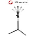 thumbnail image 3 of Lámpara de anillo telescópica en vivo de 20 cm, trípode telescópico, lámpara de relleno de transmisión, lámpara de toma de autorretratos, luz LED de belleza, 3 of 6