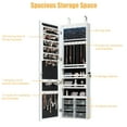 thumbnail image 6 of Giantex Jewelry Armoire with Full Length Mirror Drawers Storage Box, Wood White, 22 5 lbs, 6 of 8