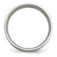 thumbnail image 2 of Titanium Brushed w/Sterling Silver Inlay 8mm Grooved Band, 2 of 7