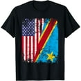 thumbnail image 2 of CONGOLESE ROOTS | Half American Flag | CONGO T-Shirt, 2 of 3