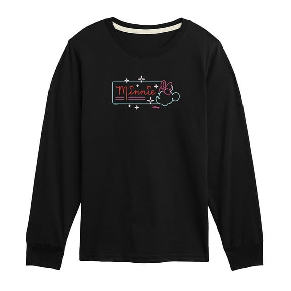 Disney - Minnie Mouse - Neon Highlight - Youth Long Sleeve Graphic T-Shirt