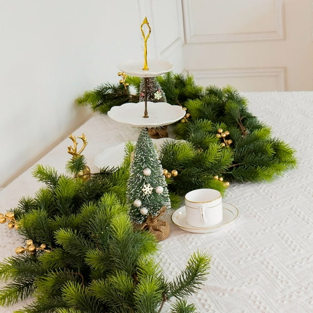 xihome Guirnalda artificial de agujas de pino de 180 cm para chimenea, pared o decoracin navideña.