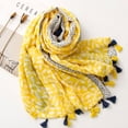 thumbnail image 2 of Becaristey Fashionable Winter Scarf For Women Made With Soft Polyester Soft And Breathable Winter Female Scarf yellow, 2 of 6