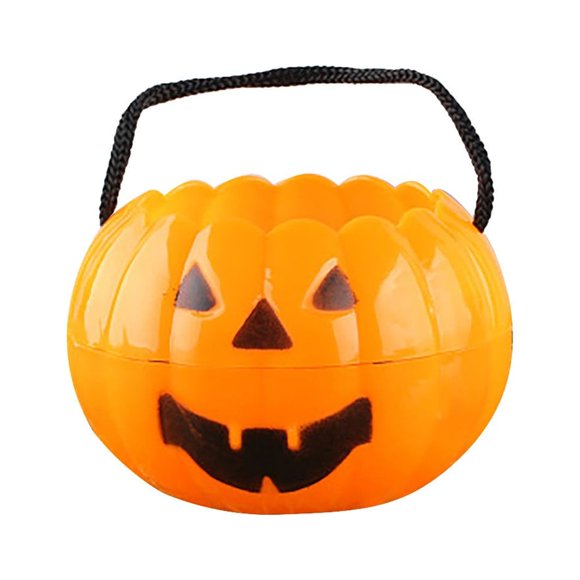 Halloween Candy Bags Small Alloween Decoration Foldable and Detachable Two and A Half Bucket Large, Medium and Small Pp Candy Bag Bucket Small Halloween Candy Bags