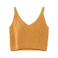 thumbnail image 4 of OSOLU Crochet Tank Tops For Women Hollow Out Sleeveless V Neck Lightweight Relaxed Fit Solid Color Crop Top Summer Beach Outfits, 4 of 4