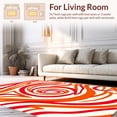 thumbnail image 2 of ODIKA 4'x6' Machine Washable Non-Slip Area Rug, Modern Abstract Wave Design with Fluid Interlocking Lines and Artistic Flow High Traffic Rug, Red, 487867, 2 of 7