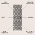 thumbnail image 3 of JONATHAN Y MERCER SHAG 2 x 8 Runner Rug, Mercer Plush Tassel Moroccan Geometric Trellis - Gray/Ivory, MCR102C-28, 3 of 4