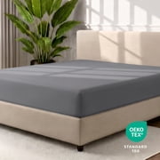 Bare Home 2-Pack Fitted Sheets - Premium 1800 Collection - Ultra-soft - Deep Pocket - Twin XL, Gray