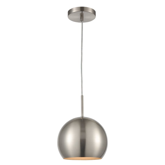 Elk Home 8-Inch Wide Salt Rim Pendant, Contemporary, Brushed Nickel