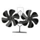 thumbnail image 5 of Ventiladores para estufas de leña, quemador de leña, ventilador térmico de doble cabezal, no eléctrico, alimentado por calor 6 cuchillas, 5 of 9