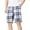 White, variant on BOOMNY Mens Shorts Casual Plaid Prints Oversized Elastic Waist Drawstring Beach Shorts For Man Soft Loose Fit Summer Workout Shorts Comfy Mens Dailywear
