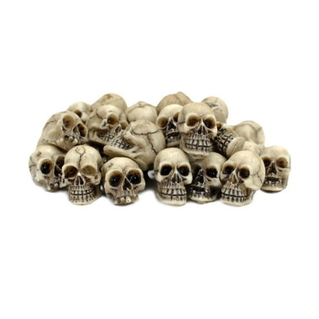 40pcs Resin Skull Mini Skull Figurines for Home Decor and Garden Landscaping Handmade Resin Halloween Ornaments